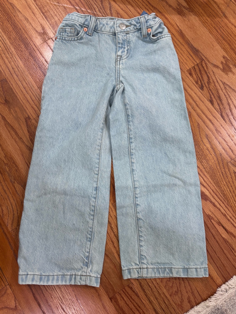 Cat & Jack Girl’s Light Blue Wide Leg Jeans 5